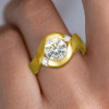 3ct Round Cut Bypass Three Stone Engagement Ring