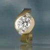 3ct Round Cut Bypass Three Stone Engagement Ring