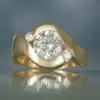3ct Round Cut Bypass Three Stone Engagement Ring