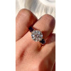 3ct Round Cut White Sapphire Art-deco Engagement Ring