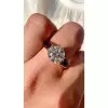 3ct Round Cut White Sapphire Art-deco Engagement Ring