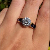 3ct Round Cut White Sapphire Art-deco Engagement Ring