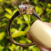 3ct Round Cut White Sapphire Art-deco Engagement Ring