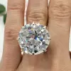 20ct Huge Round Cut Eight Prong Solitaire Engagement Ring