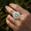 20ct Huge Round Cut Eight Prong Solitaire Engagement Ring