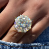 20ct Huge Round Cut Eight Prong Solitaire Engagement Ring