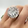 20ct Huge Round Cut Eight Prong Solitaire Engagement Ring