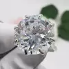 20ct Huge Round Cut Eight Prong Solitaire Engagement Ring