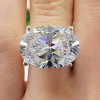 12.8ct East-west Oval Cut Solitaire Engagement Ring