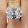 12.8ct East-west Oval Cut Solitaire Engagement Ring