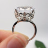 12.8ct East-west Oval Cut Solitaire Engagement Ring