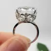 12.8ct East-west Oval Cut Solitaire Engagement Ring
