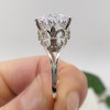 12.8ct East-west Oval Cut Solitaire Engagement Ring