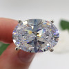 12.8ct East-west Oval Cut Solitaire Engagement Ring