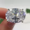 12.8ct East-west Oval Cut Solitaire Engagement Ring