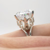 12.8ct East-west Oval Cut Solitaire Engagement Ring