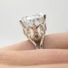 12.8ct East-west Oval Cut Solitaire Engagement Ring