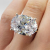 12.8ct East-west Oval Cut Solitaire Engagement Ring