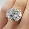 12.8ct East-west Oval Cut Solitaire Engagement Ring
