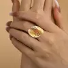 Flush Set Rainbow Sapphire Split Shank Cocktail Ring