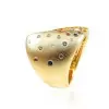 Flush Set Rainbow Sapphire Split Shank Cocktail Ring