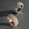 11ctw Round and Emerald Cut Unisex Eternity Ring