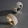 11ctw Round and Emerald Cut Unisex Eternity Ring