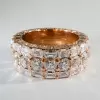 11ctw Round and Emerald Cut Unisex Eternity Ring