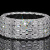 18ctw Allover Emerald Cut White Sapphire Unisex Eternity Ring