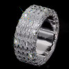 18ctw Allover Emerald Cut White Sapphire Unisex Eternity Ring