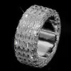 18ctw Allover Emerald Cut White Sapphire Unisex Eternity Ring