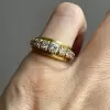 2.5ctw Graduating Round Cut Vintage Wedding Band