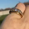 2.5ctw Graduating Round Cut Vintage Wedding Band