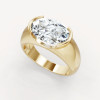 5.8ct East-west Oval Cut Classic Dome Engagement Ring