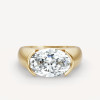 5.8ct East-west Oval Cut Classic Dome Engagement Ring