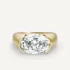 5.8ct East-west Oval Cut Classic Dome Engagement Ring
