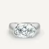 5.8ct East-west Oval Cut Classic Dome Engagement Ring