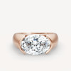 5.8ct East-west Oval Cut Classic Dome Engagement Ring