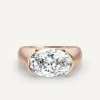 5.8ct East-west Oval Cut Classic Dome Engagement Ring