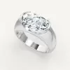 5.8ct East-west Oval Cut Classic Dome Engagement Ring