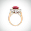 9.3ct Oval Cut Ruby Classic Halo Cocktail Ring