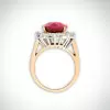 9.3ct Oval Cut Ruby Classic Halo Cocktail Ring