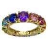 2ctw Round Cut Gradient Size Multicolor Rainbow Band