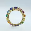2ctw Round Cut Gradient Size Multicolor Rainbow Band