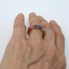 2ctw Round Cut Gradient Size Multicolor Rainbow Band