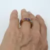 2ctw Round Cut Gradient Size Multicolor Rainbow Band