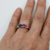 2ctw Round Cut Gradient Size Multicolor Rainbow Band