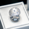Round Cut White Sapphire Scattered Matte Cocktail Ring
