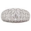 Round Cut White Sapphire Scattered Matte Cocktail Ring