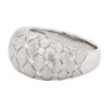 Round Cut White Sapphire Scattered Matte Cocktail Ring